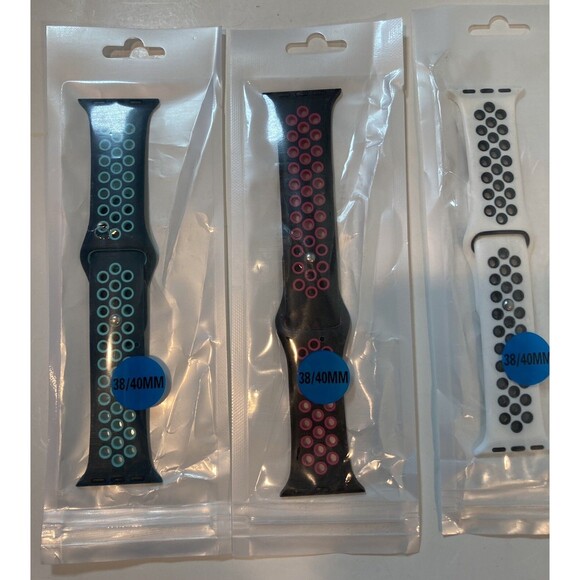 (3) Nylon Silicone Sport Bands Strap for Apple Watch SE 38/40mm - NEW - Picture 2 of 3